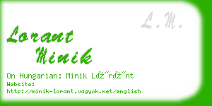 lorant minik business card